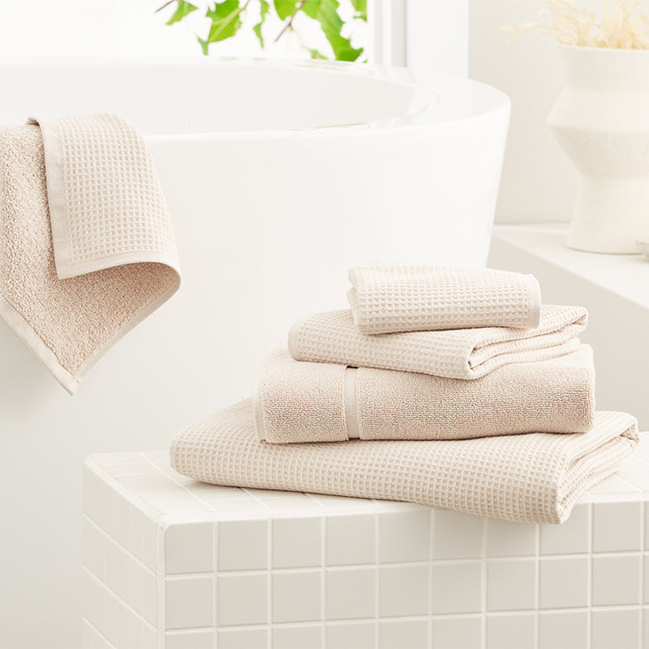 Waffle deals bath towels